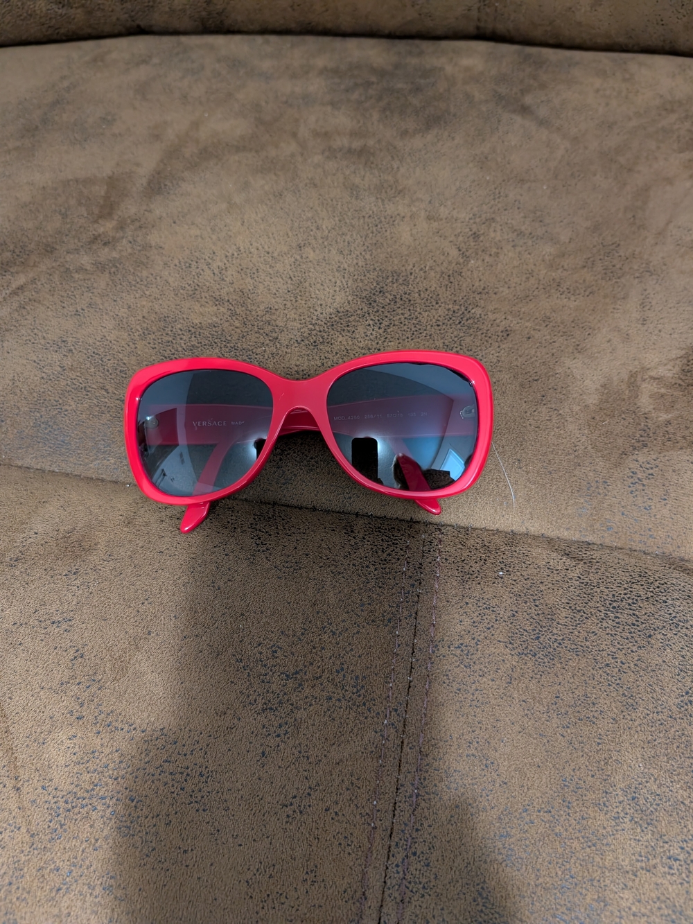 Gianni Versace Red Women's Sunglasses with Dark Lenses Model 4250